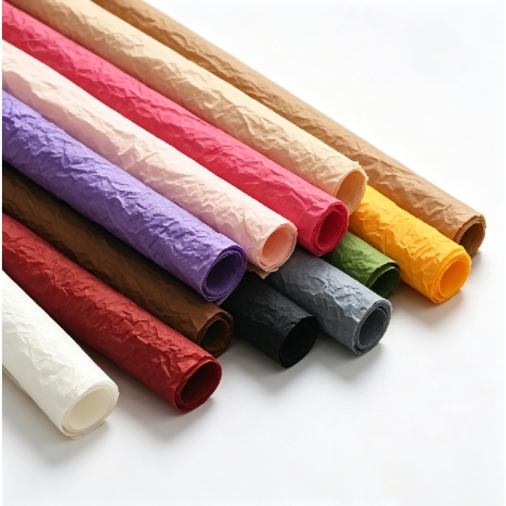 Good Floral & Wedding Decor Supply Photos - Thick Xuenai Crinkle Floral Wrap Paper