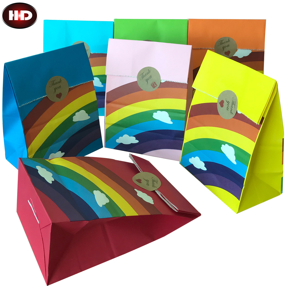 10/20/25pcs Kraft Rainbow Food - đánh giá và giá Wedding Event Supply