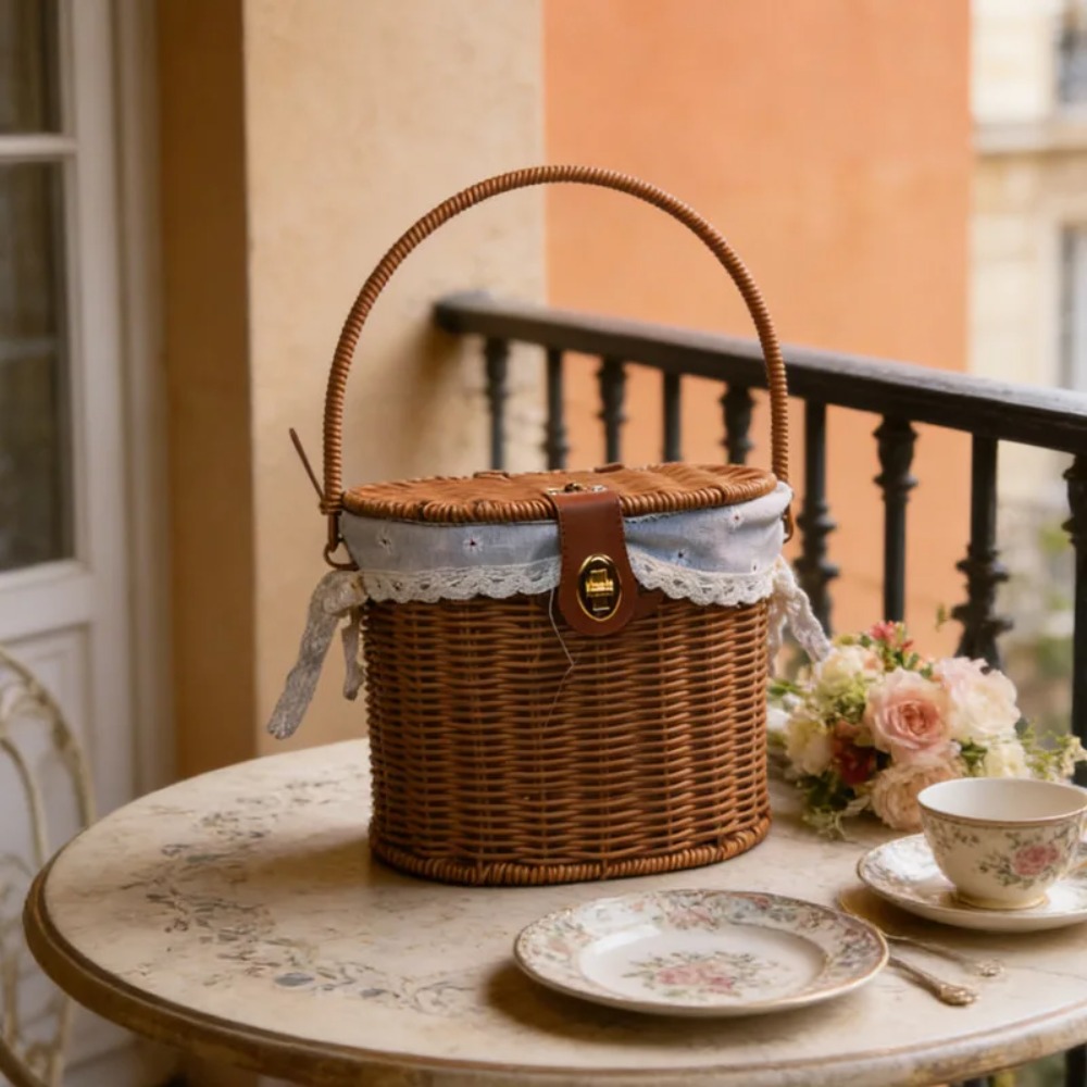 Hand-woven Basket with Lid Loc - đánh giá và giá Wedding Hampers