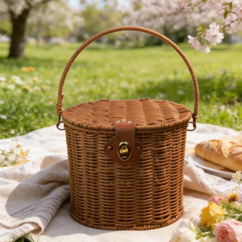 Hand-woven Basket with Lid Loc - đánh giá và giá Wedding Hampers