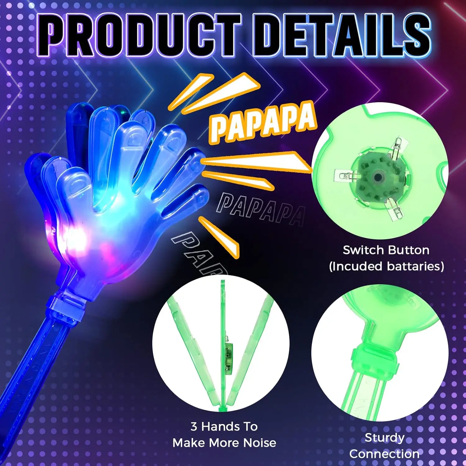12pcs Hand Clappers Light up L - đánh giá và giá Wedding Event Supply
