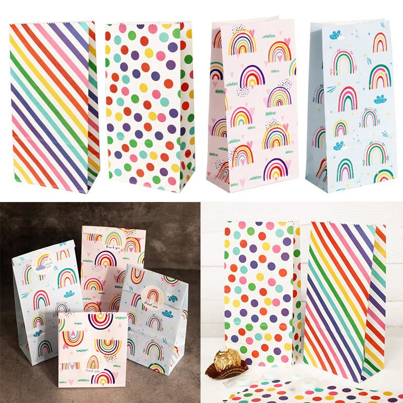 Small Paper Bags Rainbow Print - đánh giá và giá Wedding Event Supply
