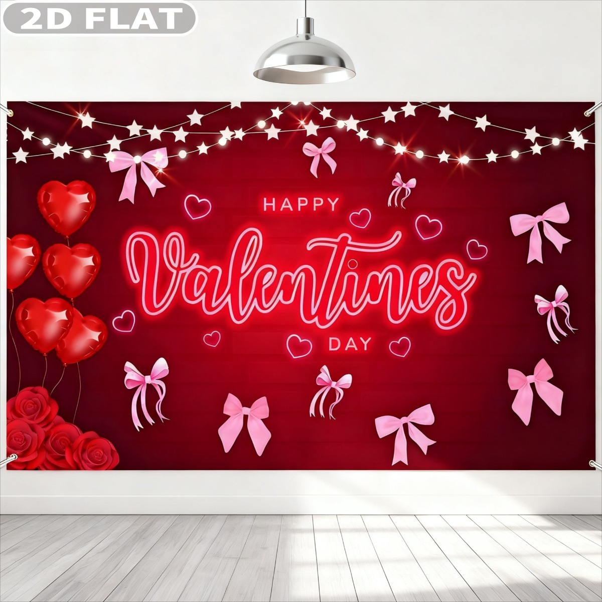 2D FLAT 1pc Happy Valentine's  - đánh giá và giá Photo Booth Prop
