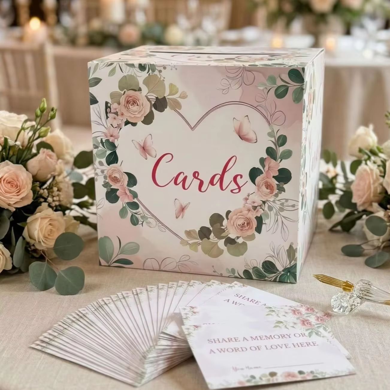 White Floral Wedding Card Box  - đánh giá và giá Wedding Card Box