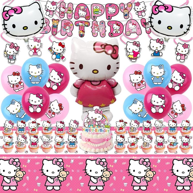 Hello Kitty Party Decorations: - đánh giá và giá Confetti Balloon Set