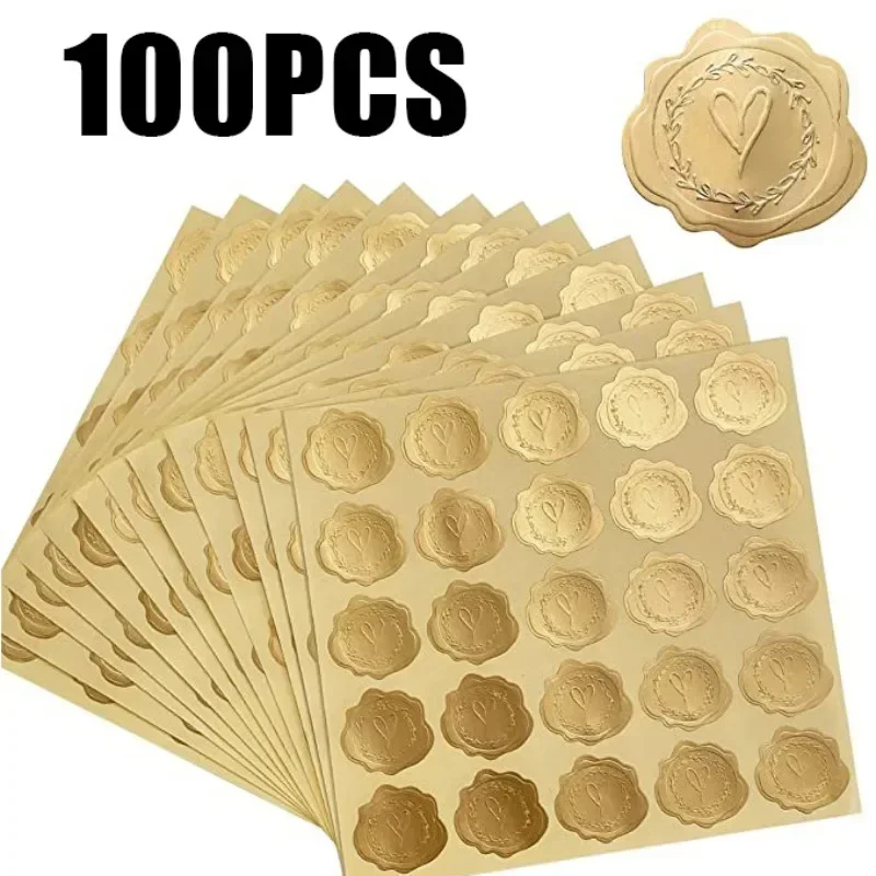 25/100Pcs Gold Embossed Heart  - đánh giá và giá Wedding Sutra