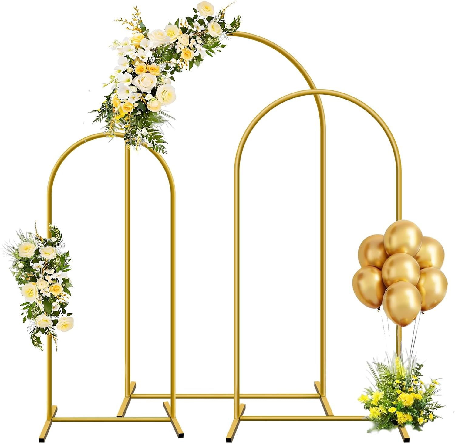 1pc Gold Metal Arch Backdrop S - đánh giá và giá Confetti Balloon Set