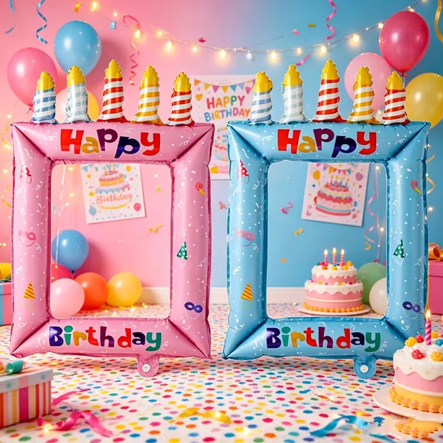 1/2pcs Blue Pink Birthday Phot - đánh giá và giá Confetti Balloon Set