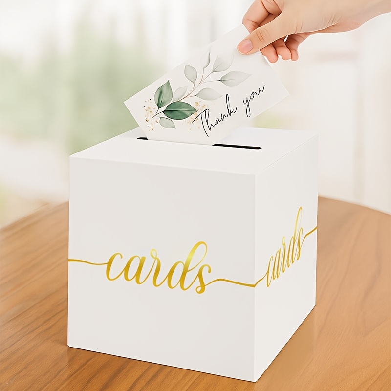 4pcs White Wedding Card with G - đánh giá và giá Wedding Card Box