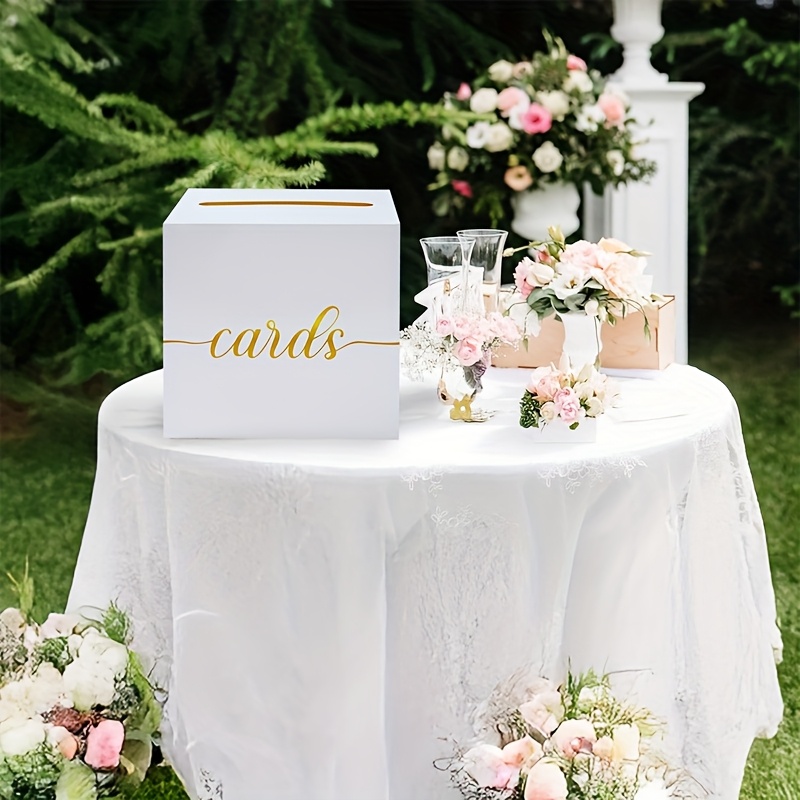 4pcs White Wedding Card with G - đánh giá và giá Wedding Card Box