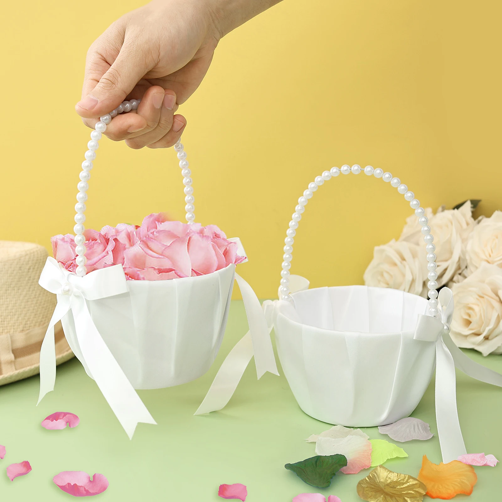 2Pcs Wedding Flower Girl Baske - đánh giá và giá Wedding Hampers