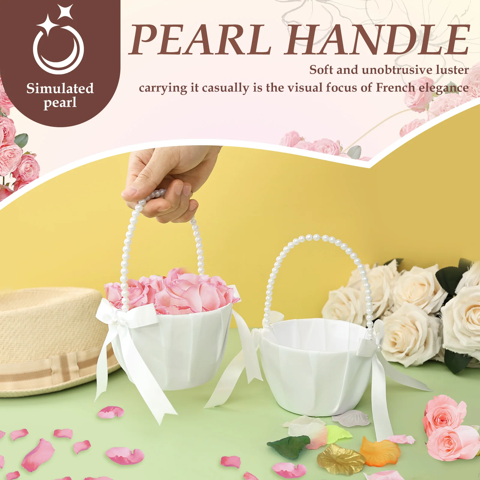 2Pcs Wedding Flower Girl Baske - đánh giá và giá Wedding Hampers