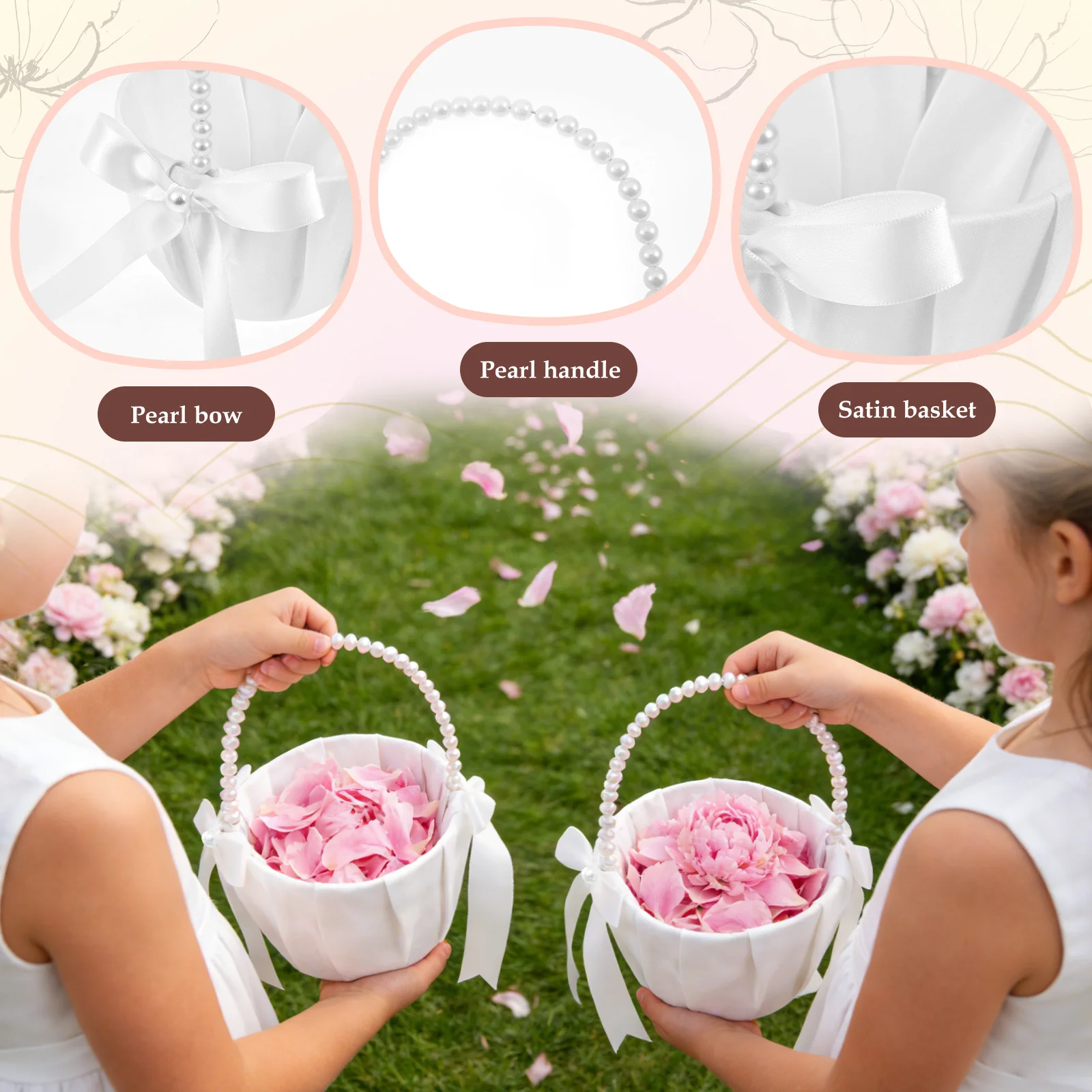 2Pcs Wedding Flower Girl Baske - đánh giá và giá Wedding Hampers