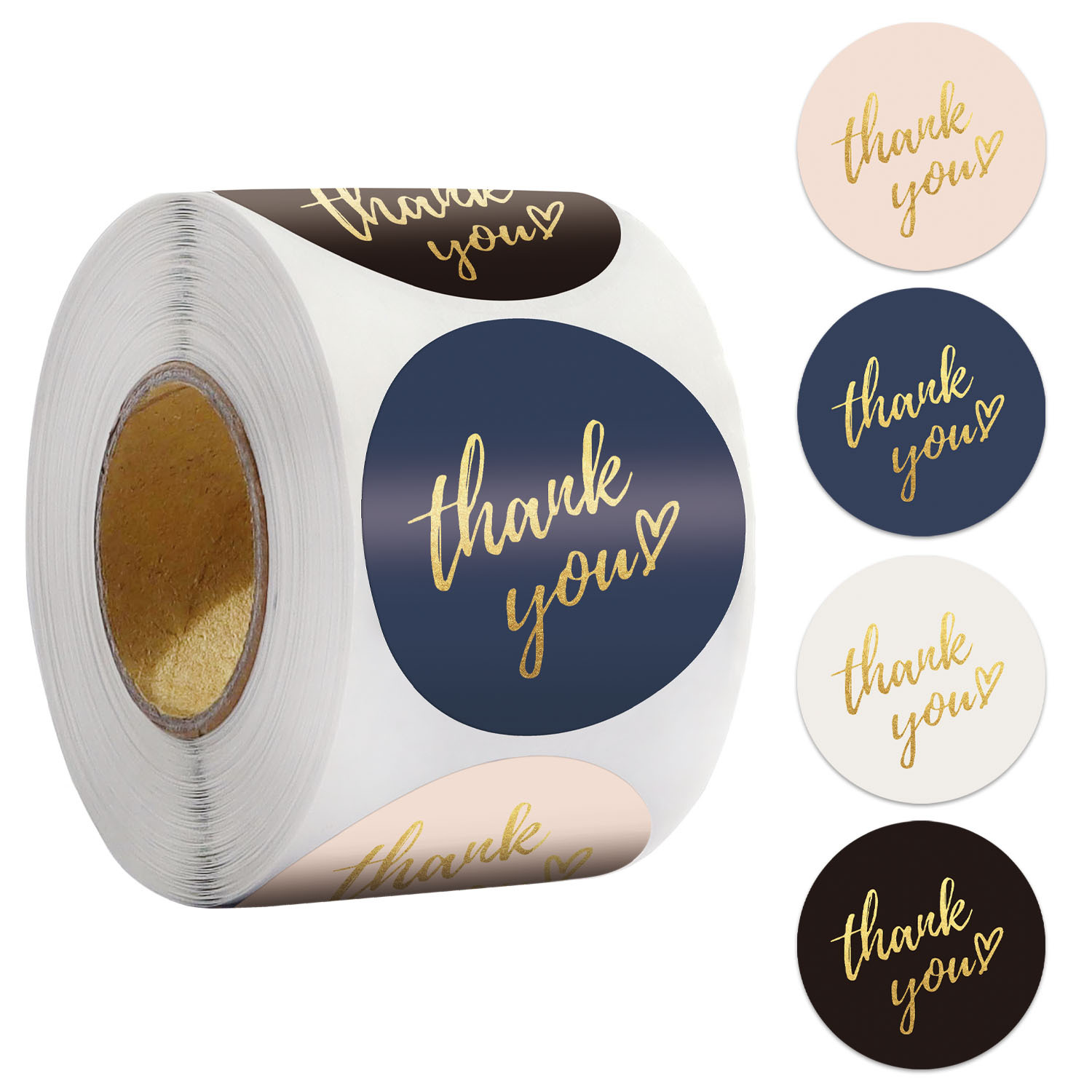 50-500pcs 1inch Blue Thank You - đánh giá và giá Wedding Sutra