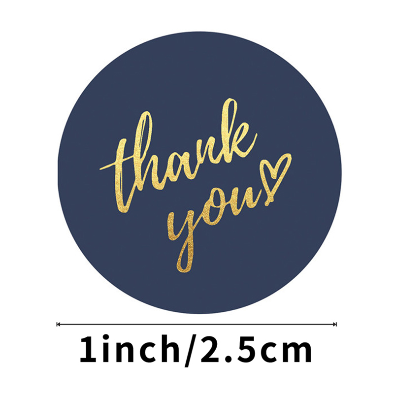 50-500pcs 1inch Blue Thank You - đánh giá và giá Wedding Sutra